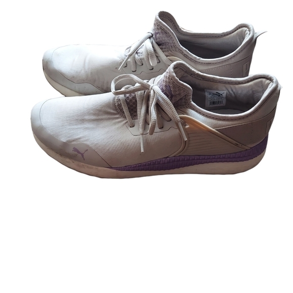 9.5 Puma Softfoam gray and purple tennis shoe - Picture 5 of 6